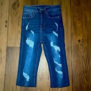 Bleach Wash High-Rise Ripped Skinny Jeans